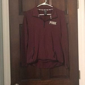 Pink quarter zip